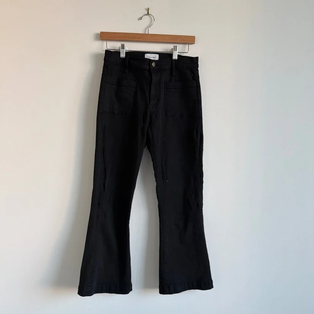 Frame Women's Le‎ Crop Flare Black Jean Size 27